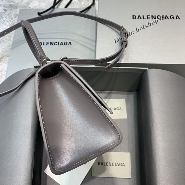 Balenciaga專櫃新款小號手提肩背女包原單沙漏包 巴黎世家煙灰色沙漏包 fyj1412